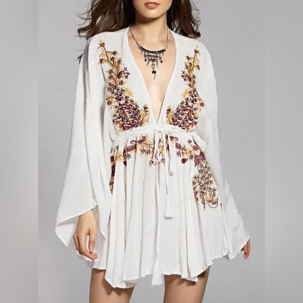 Free People Pretty Pineapple Embroidered Dress/Cover